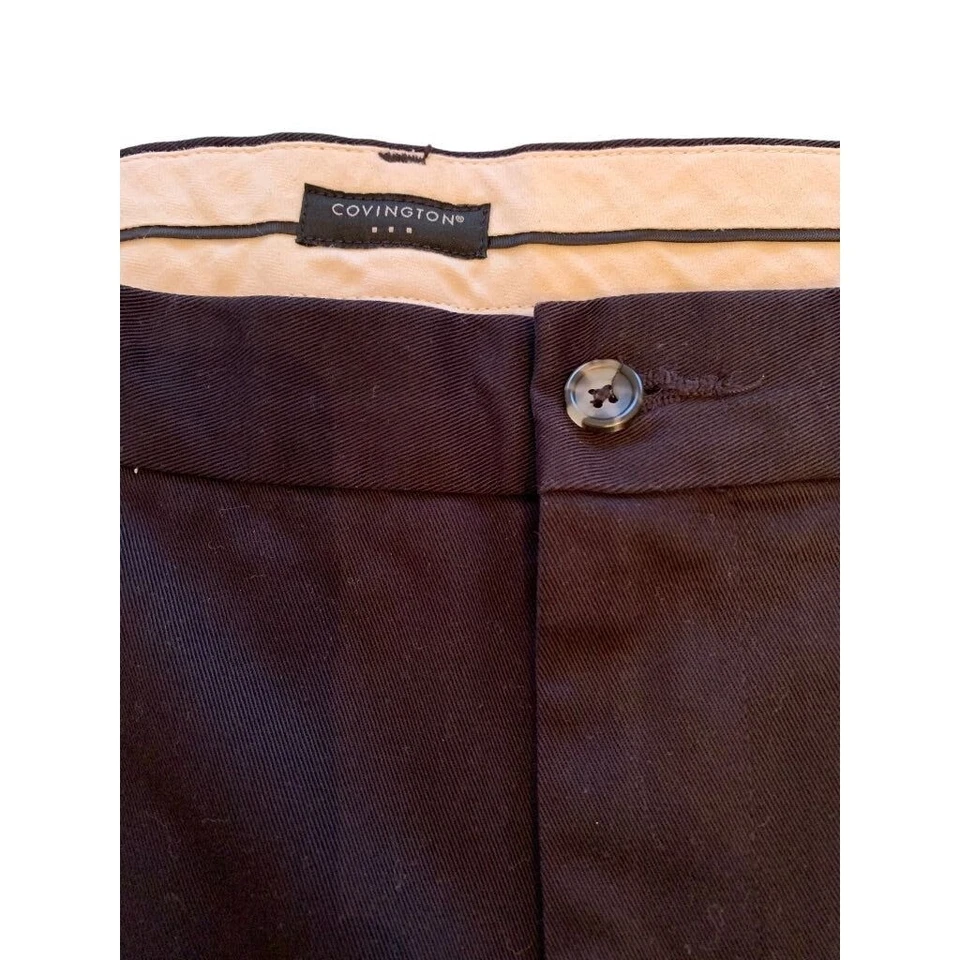 44 x 30 Covington Men's Black Chino Pants 100% Cotton Comfort Waist - Image 4 of 4