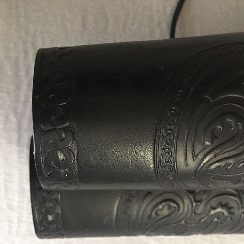 Braccialetto guanto in vera pelle nero braccialetto drago 1 paio steampunk - Foto 5 di 10
