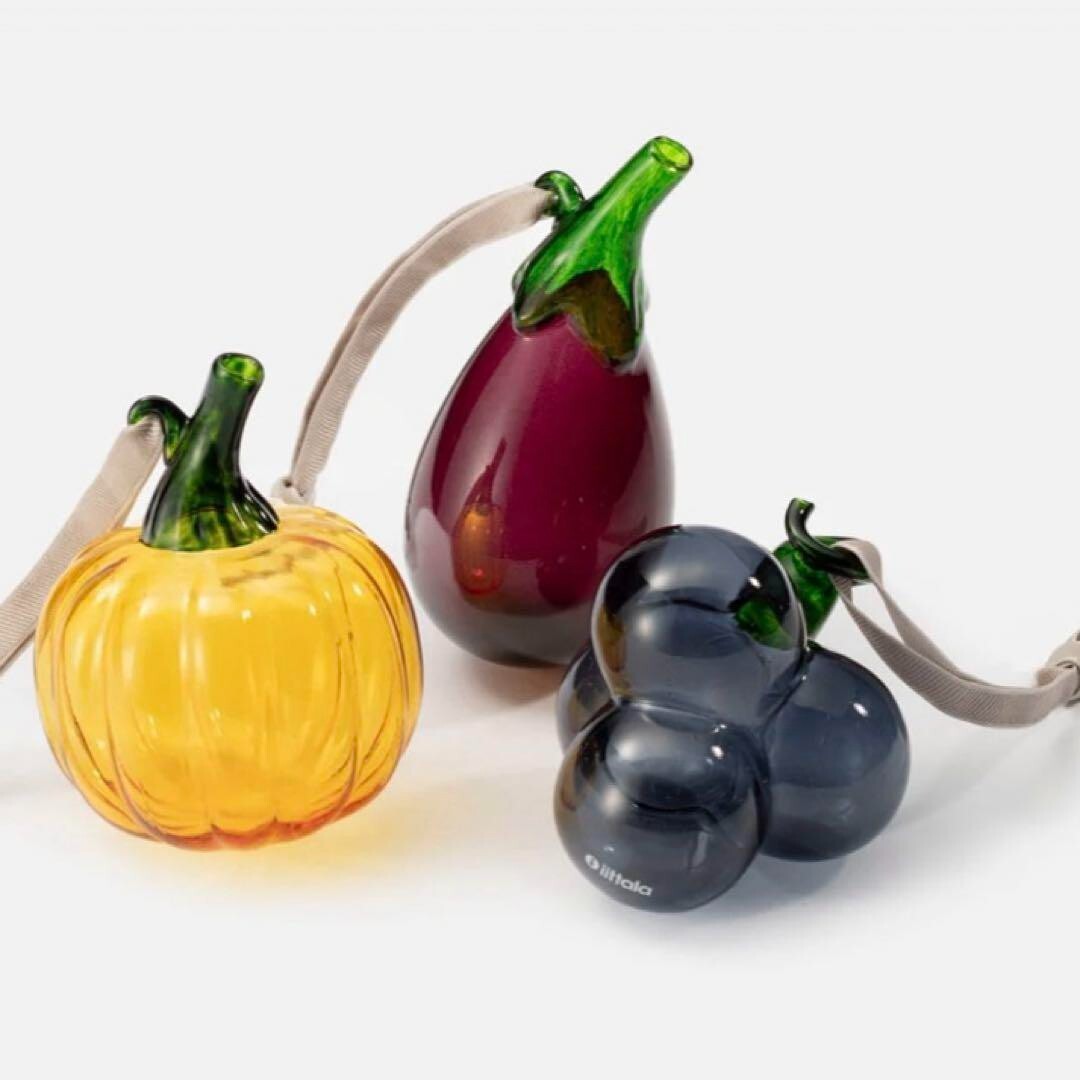 【値下げOK】 イッタラ　ガラス製 オーナメント野菜 セット iittala Mini Glass Ornament Fruits & Vegetables Set of 3 Unused | eBay