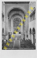 Gernrode AK Stiftskirche "St.Cyriakus" Hauptschiff mit Altar Harz DDR um 1950