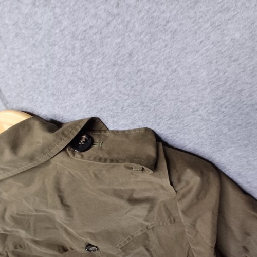 Cooper & Stollbrand Coat Womens 8 Olive Green Trench Belt Lined Double Breasted - Picture 11 of 16
