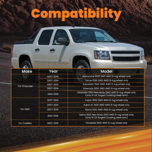 2pcs Upper Control Arms Lift 2-4'' for Chevrolet Suburban 1500 2007-2014 2WD 4WD - Picture 11 of 11