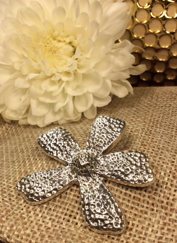 Colgante Flor Margarita Texturizada Plata de Ley 925 Silpada Joyería Fina 11 Gramos. Foto 2 de 4