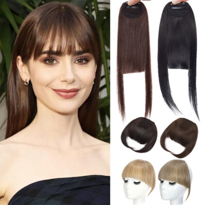 Thinning Hair Clip In Fringe Extensions Uk REMY Hair Extension
