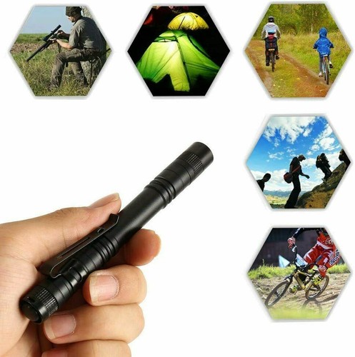 2x Portable AAA LED Flashlight Outdoor ordinary waterproof Lamp Flashlight Pen - Bild 8 von 20