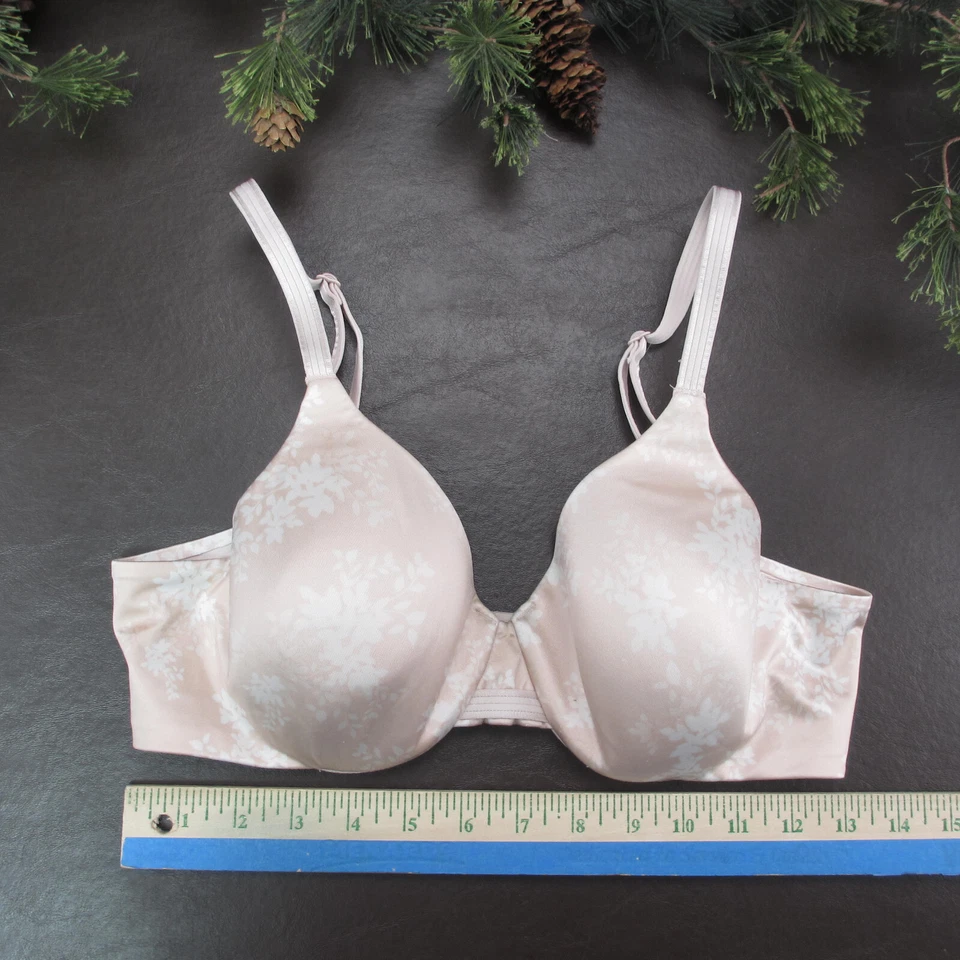 Sujetador Bali Talla 36B Rosa Floral Acolchado Con Aros Cierre Ajustable Espalda Foto 2 de 4