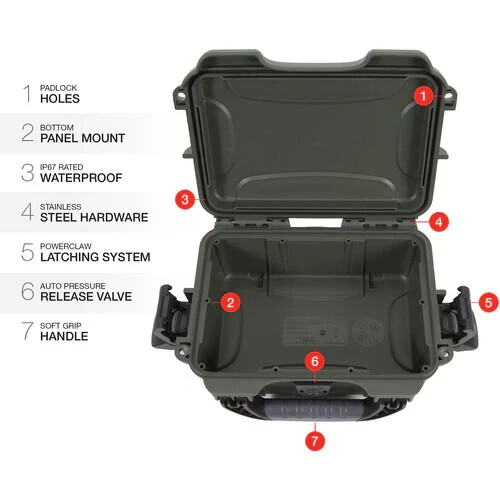 Nanuk 903 Waterproof Hard Case - Olive - Picture 4 of 7