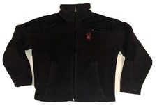 Spyder 1/4 Zipped Neck Fleece Pullover Jacket/Top Black Youth Size Medium