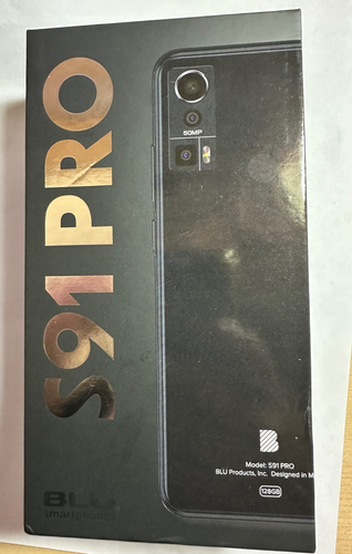 BLU S91 Pro GSM Unlocked 6.5" 128GB / 4GB RAM Android Smartphone (Black) - VG - 第 1/20 張圖片