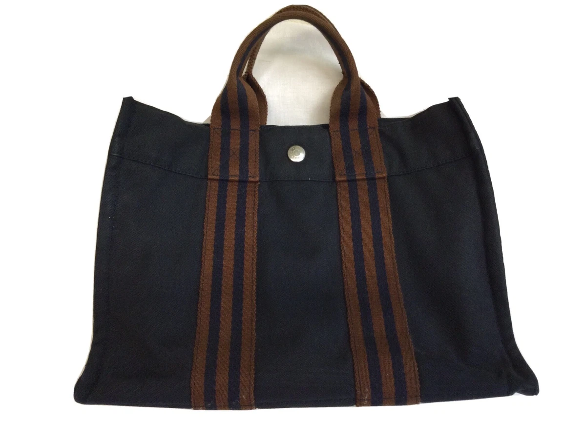 hermes canvas fourre tote bag