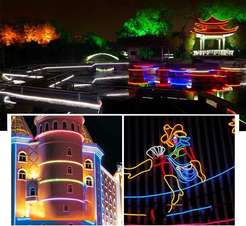 100ft LED Neon Rope Strip Lights Waterproof Commercial Home Garden Party Decor - Picture 8 of 105