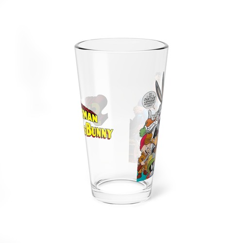 Superman & Bugs Bunny Pint Glass, 16oz - DC Comics & Looney Tunes - 1990s Mini - Picture 5 of 5