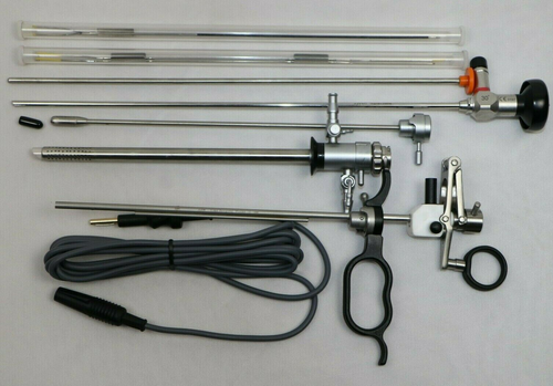 SS Bipolar Resectoscope Set Large 24 26 Fr Charr continuous flow & Loop W ET - Picture 2 of 18