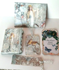 Altered Art Pocket Journal MAY ALL YOUR DREAMS COME TRUE tags matching envelope 