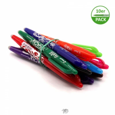 PILOT 10er Pack Tintenroller FRIXION BALL 10 Stück, verschiedene Farben