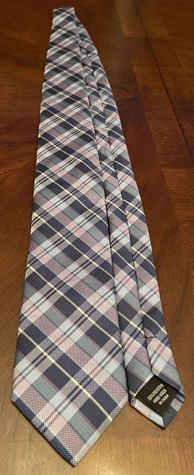 Corbata para el cuello Platinum Designs azul rosa hecha a mano 100 % poliéster para hombre hecha en China Foto 3 de 4