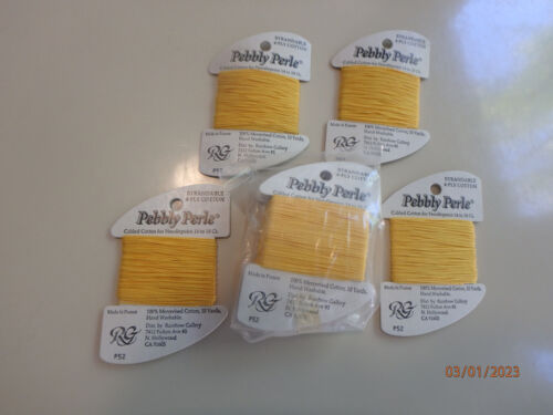 Pebbly Perle Needlepoint Embroidery Thread  10X cards  All  GOLD  P52 color - Picture 1 of 3