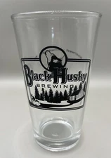 Black Husky Brewing Pint Beer Glass Riverwest Milwaukee Wisconsin New!