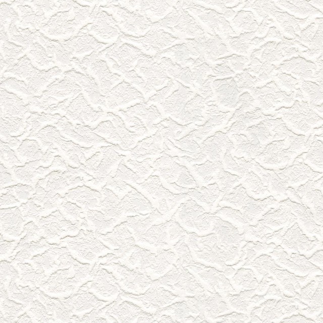 White Blown Vinyl Textured Wallpaper Paintable Cracked Paste The