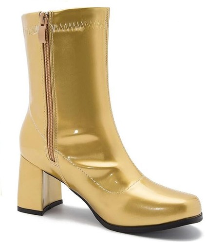 Women's Mid-Calf Block Heel Zipper Boots | Go Go Boots | Ankle Boots with Low Bl - Picture 14 of 56