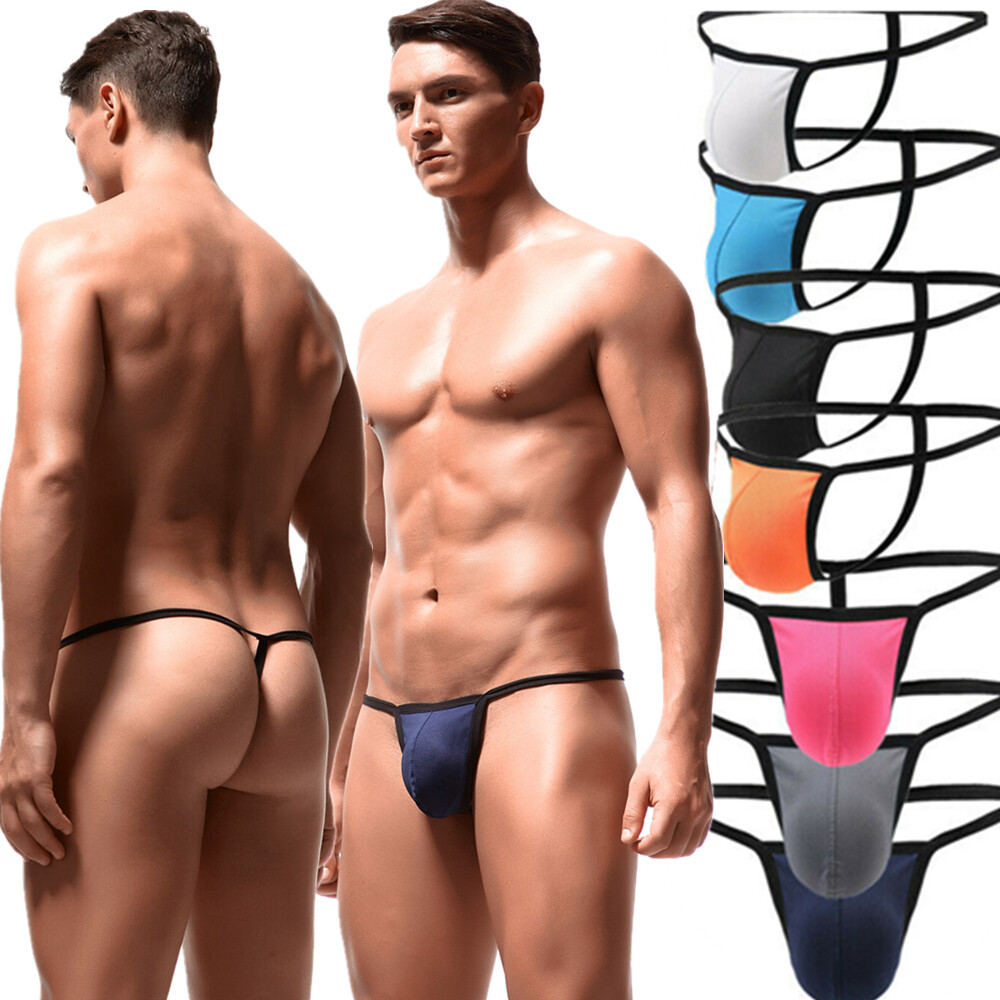 String/Slip Homme Micro Bikini T-Back - Taille Unique Regular - Neuf Avec Étiquettes - Matière Polyester
