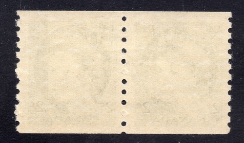Canada 345iv F/VF MH pair on scarce F paper, 2c green QEII Wilding coil issue - Picture 2 of 2