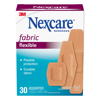 Nexcare Flexible Fabric Bandages 665-30PB, 30 ct