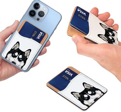 Animal Wallet Card Adhesive Stick On Holder Pouch for Universal Cell Phones - Photo 47 sur 223