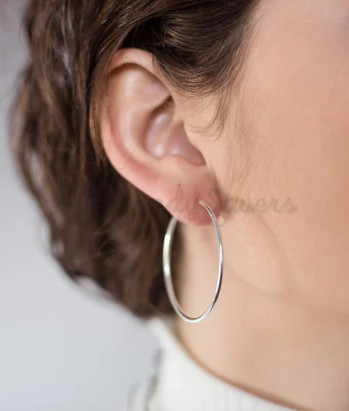 Sterling silver hotsell endless hoop earrings