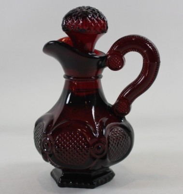 Avon Cape Cod Cruet filled with Skin So Soft Bath Oil, Ruby Red | eBay