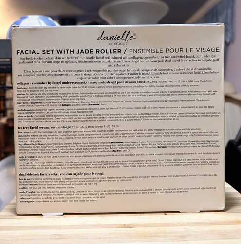 Facial Set with Jade Roller Under Eye Masks Tea Tree Facial Serum - Picture 2 of 2