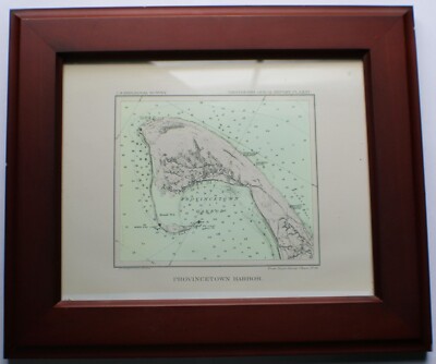 1893 Provincetown Harbor Cape Cod MA US Geological Coastal Survey Nautical Map