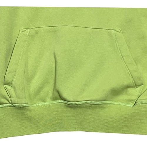 GAP Teen Unisex Planet-friendly Pullover Hoodie SZ LARGE (10) Neon Green Pocket - Picture 3 of 6