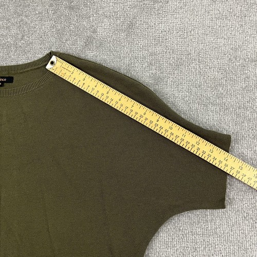 Quince Sweater Shirt Womens Small Oversized Green Knit Crew Pullover Old Money - Picture 5 of 7