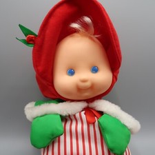 Fisher Price Puffalump Kids Christmas Girl doll Green Red outfit 12 inch 1992