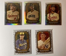 2024 Topps Allen and Ginter - Chrome Refractor Silver Filigree 5 Card Lot Mantle