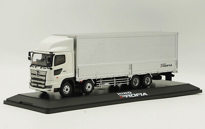 HINO PROFIA トラック ミニカー 1/43 1/43 Scale Hino Profia Container Truck Trailer White Diecast Car