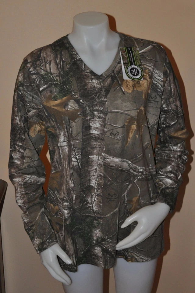 Gander Mountain Guide Series Women's Camo Cotton T-Shirt Long Sleeve Large NEW - Image 2 of 4