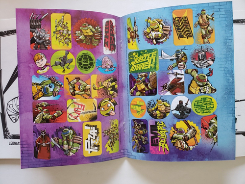 Teenage Mutant Ninja Schildkröten Farbe + Mitlesen, unbenutzte Seiten und alle Aufkleber! - Bild 3 von 3
