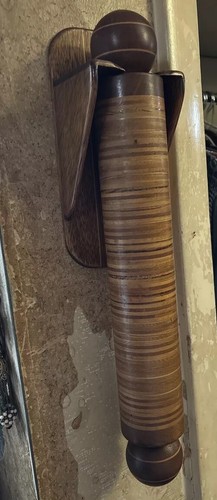 Vintage Inlaid Rolling Pin & Holder - Picture 8 of 10