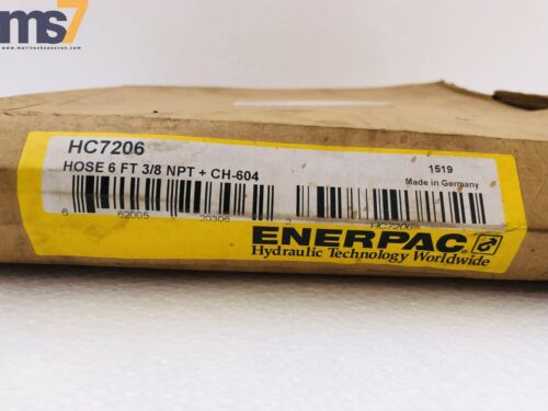 ENERPAC HC7206 HYDRAULIC HOSE 6 FT 3/8 NPT + CH-604 700 BAR/10,000 PSI #NEW - Picture 5 of 6
