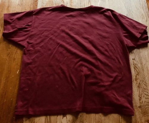 Vintage Tshirt Y-Tex Knit Burgundy XL Bees floral graphics Made In USA 90s - Picture 8 of 8
