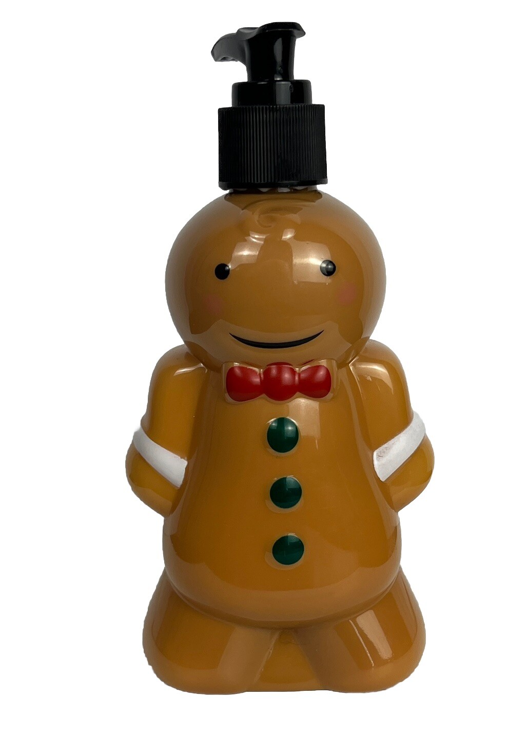 Gingerbread Man Hand Lotion Refillable Pump Dispenser Holiday Brown