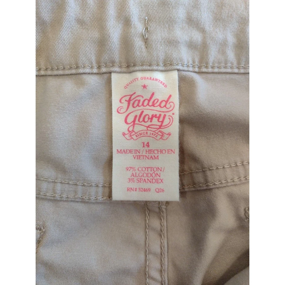 Pantalones ajustados color tostado Faded Glory niños talla 14 97% algodón 3% spandex ¡nuevos sin etiquetas! Foto 3 de 4