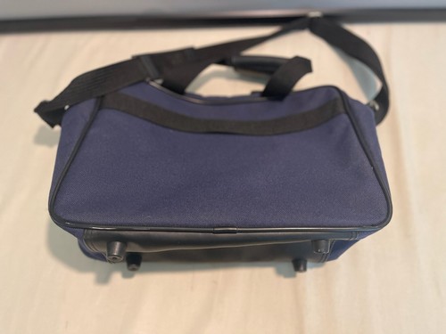13 inches Protocol Carry On Travel Shoulder Bag Navy Blue PRE-OWNED - Picture 4 of 9