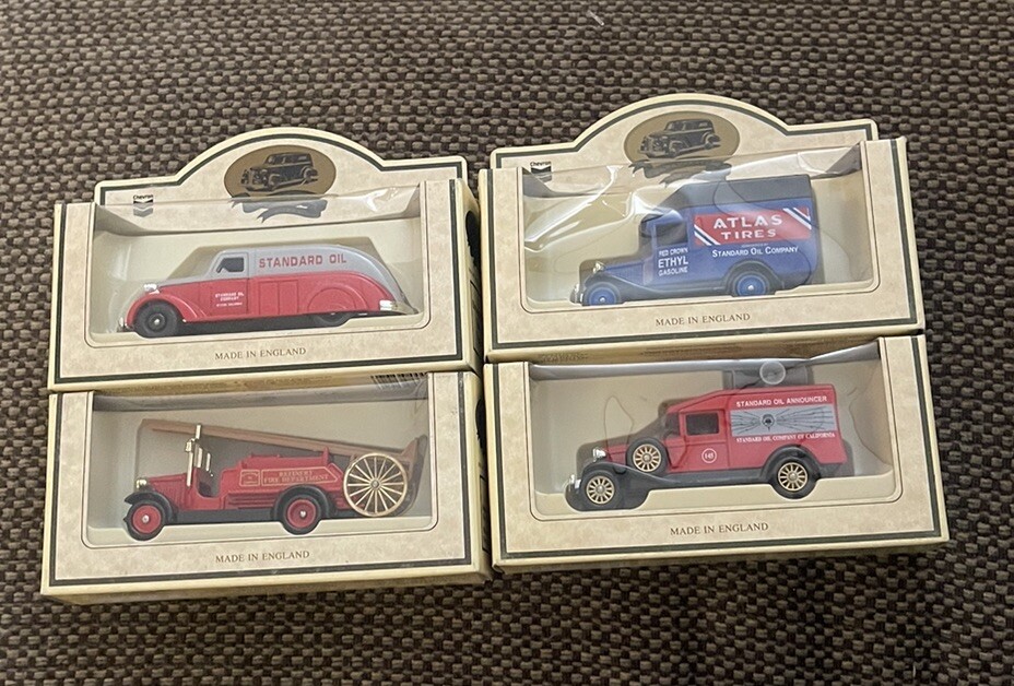 Vintage Lot Lledo Chevron Commemorative Die-Cast Model Trucks, New in Box