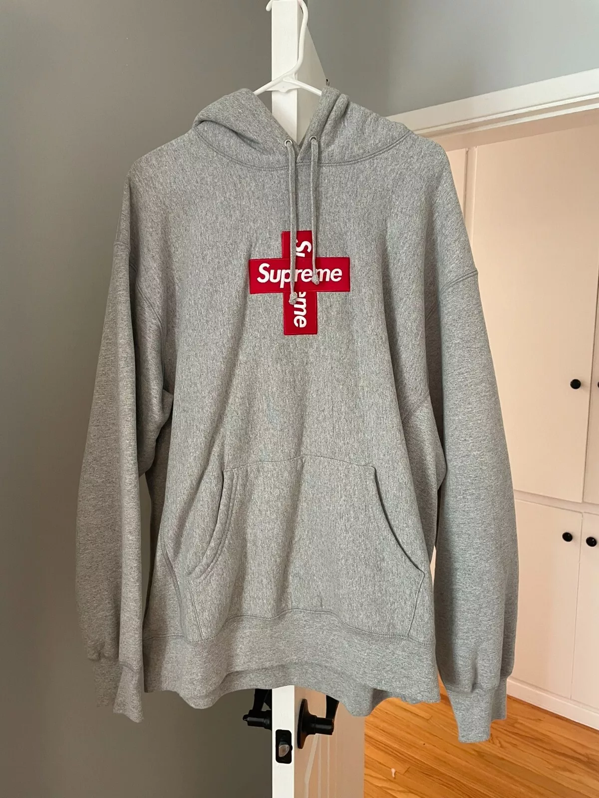Sweat à capuche logo Supreme Cross Box XL 