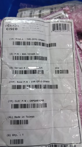NEW SEALED  GENUINE CISCO CVR-CFP2-CPAK4   CFP2 to CPAK adapter for 4x25G - Picture 2 of 4