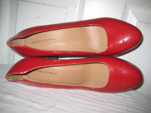 CREATURES OF COMFORT RED CHECKERED HEELS PUMPS SHOES SIZE 40 / 9.5 - Picture 5 of 12