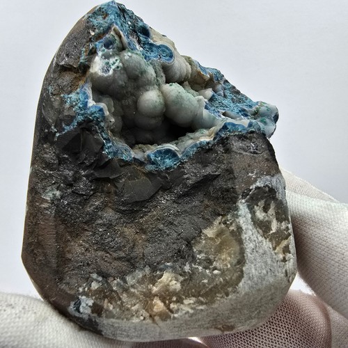 Large Shattuckite, Malachite Step, Sphere Crystals Kaokoveld, Namibia 69*53*44mm - Picture 12 of 12